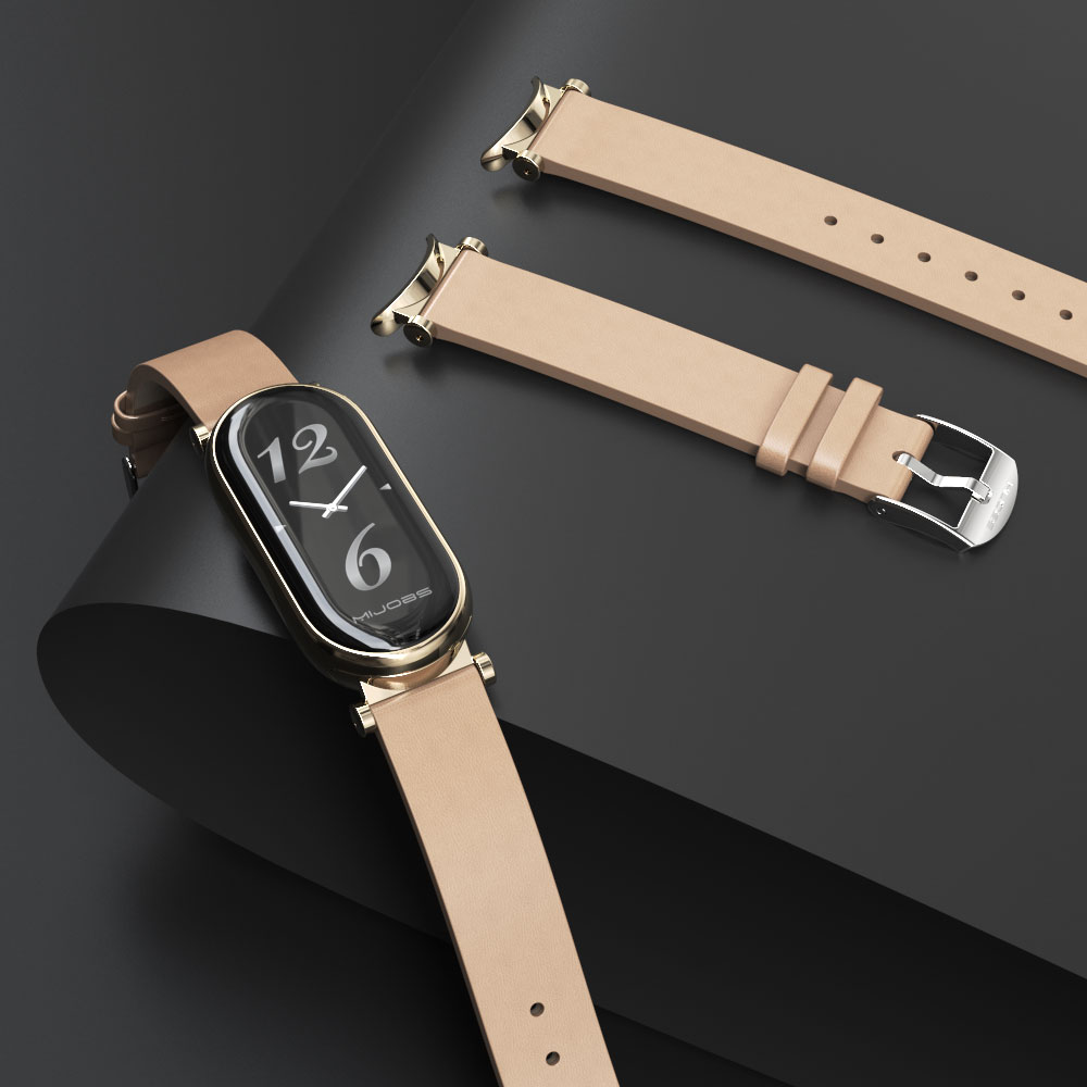 Health Wellness Bracelet - Tali Kulit untuk MI Band 10